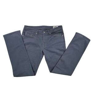 Buffalo David Bitton Sam-X Slim Straight Pants Mens 36x35 Grey Blue Stretch